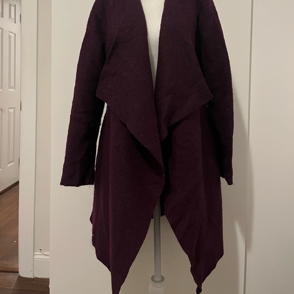 DEEP PURPLE PLUM - COVER UP / WRAP / WATERFALL SHRUG - Picture 3 of 7